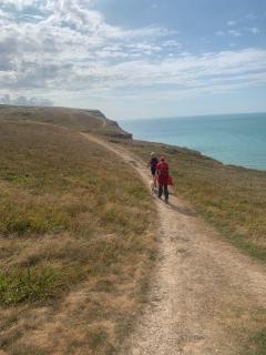 Walking along the cliff tops towards Newhaven